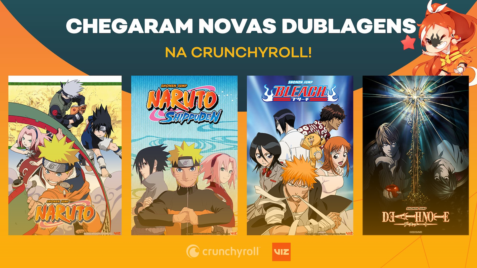 Novidades sobre os animes dublados na Crunchyroll