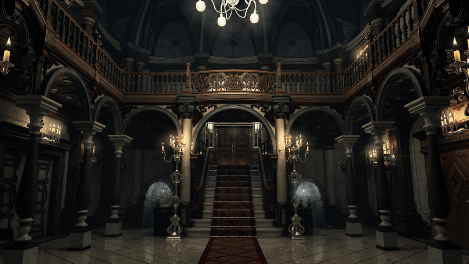 Resident Evil: A Mansão Spencer é um cenário Gótico perfeito