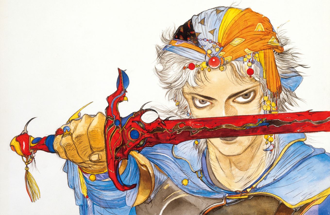 "Red Sword" (1989), por Yoshitaka Amano