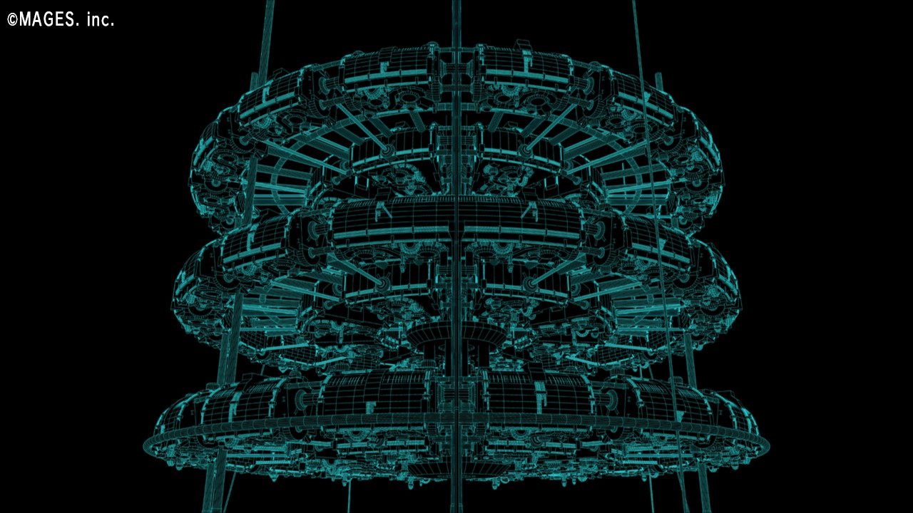 Desenho de projeção 3D da estrutura de andares do LeMU.